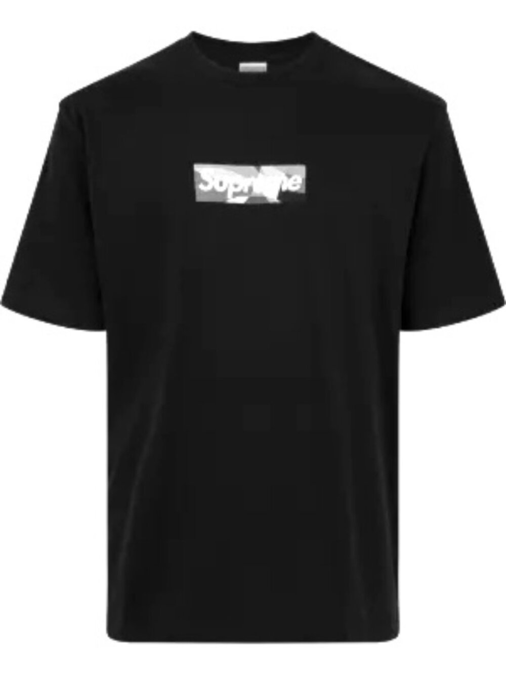Supreme Black T-Shirt with White Box Logo Streetwear Minimalist